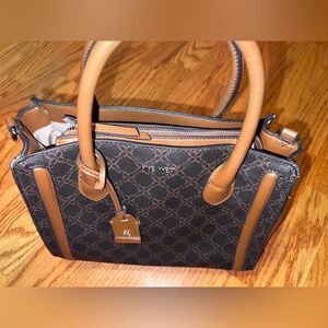Nine West Tan and Black Satchel